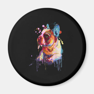 Hundegeschenk Französische Bulldog Hand Zeichnen Magnet