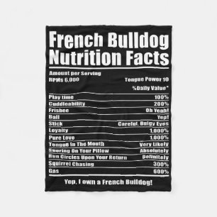 Hundegeschenk   Französische Bulldog Nutrition Fak Fleecedecke