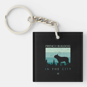 Hundegeschenk Französischer Bulldog in der Stadt Schlüsselanhänger