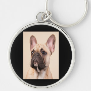 Hundegeschenk   Französischer Bulldog mit schlecht Schlüsselanhänger