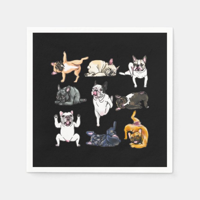 Hundegeschenk | French Bulldog Funny Serviette (Vorderseite)