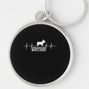 Hundegeschenk French Bulldog Heart Schlüsselanhänger