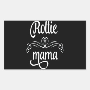 Hundegeschenk I Liebe mein Rotweiler Rechteckiger Aufkleber