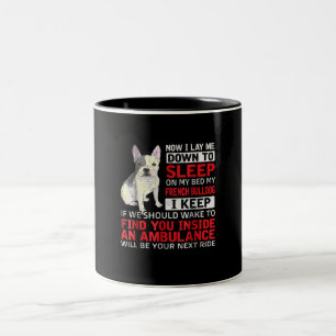 Hundegeschenk Ich schlafe in meinem Bett, mein f Zweifarbige Tasse