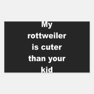 Hundegeschenk | Rottweiler-Baby Rechteckiger Aufkleber