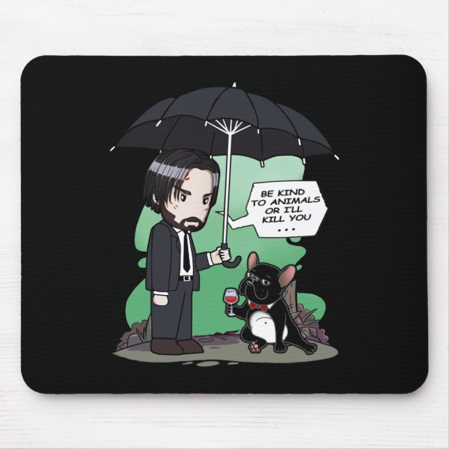 Hundegeschenk | Sei nett zu Tieren oder ich werde  Mousepad (Vorne)