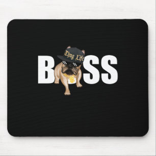 Hundegeschenk Thug Life French Bulldog Mousepad