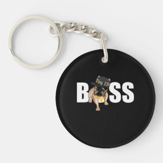 Hundegeschenk | Thug Life French Bulldog Schlüsselanhänger