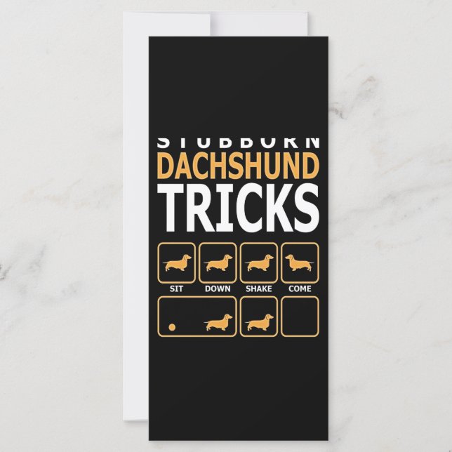 Hundegeschenk | Tricks für stubgeborene Dackeln (Vorderseite)