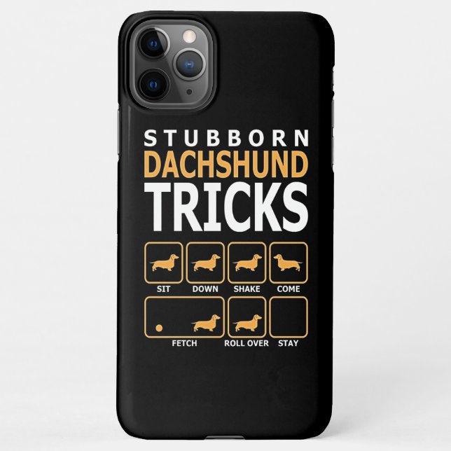 Hundegeschenk | Tricks für stubgeborene Dackeln iPhone Hülle (Rückseite)
