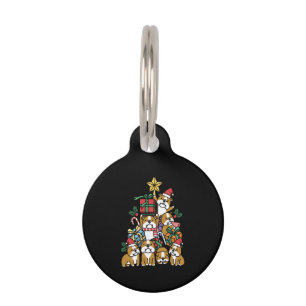 Hundegeschenk   Weihnachtsbaum English Bulldog Hun Haustiermarke