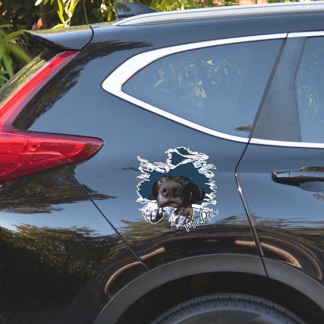 Hundegesicht Aufkleber (Auto Seite)