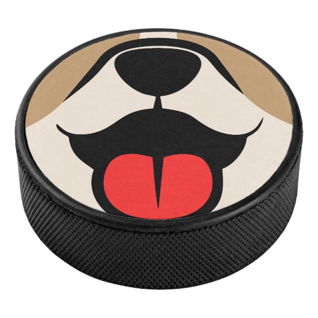 Hundegesicht Eishockey Puck (3/4)