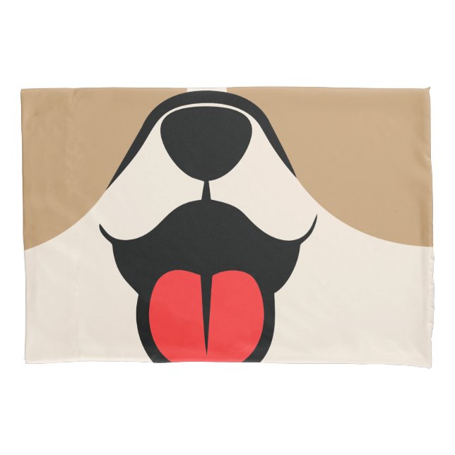 Hundegesicht Kissenbezug (Vorderseite)