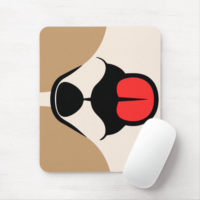 Hundegesicht Mousepad (Mit Mouse)