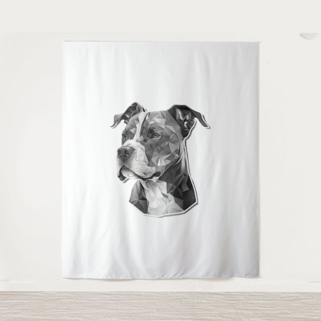 Hundegesicht Wandteppich (Vorderseite)