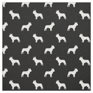 Hundegewebe Bostons Terrier - Schwarzweiss Stoff