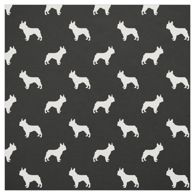 Hundegewebe Bostons Terrier - Schwarzweiss Stoff (Muster)