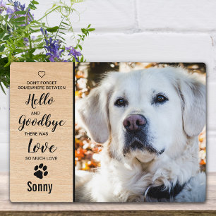 Hundegeweih Foto Holzkörner Keepake Haustier Fotoplatte