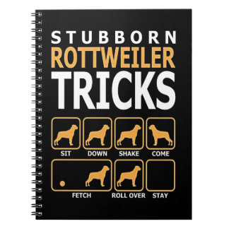 Hundegift| Stubgeborene Rotweiler-Tricks Notizblock