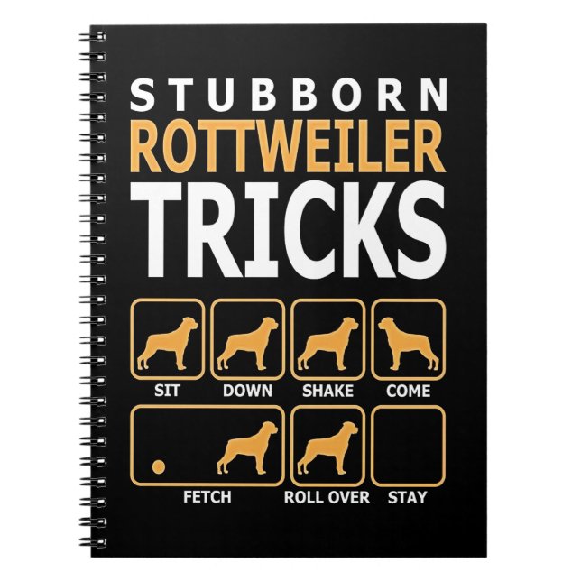 Hundegift| Stubgeborene Rotweiler-Tricks Notizblock (Vorderseite)