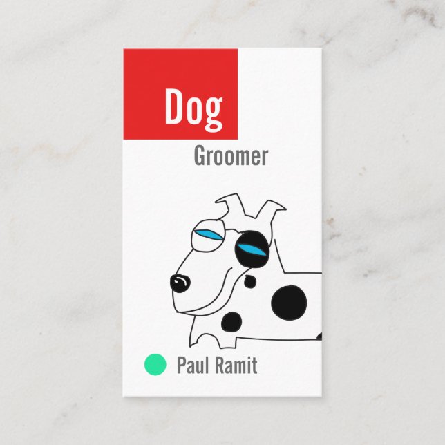 Hundegroomer-FarbVisitenkarte Visitenkarte (Vorderseite)
