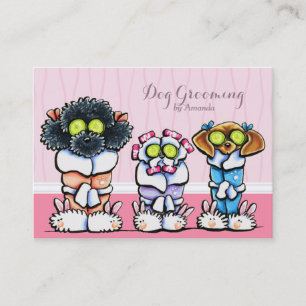 Hundegroomer-Pflegenhunde im Robe-Rosa Visitenkarte