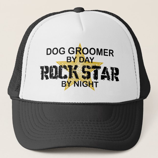 Hundegroomer-Rockstar Truckerkappe (Vorderseite)