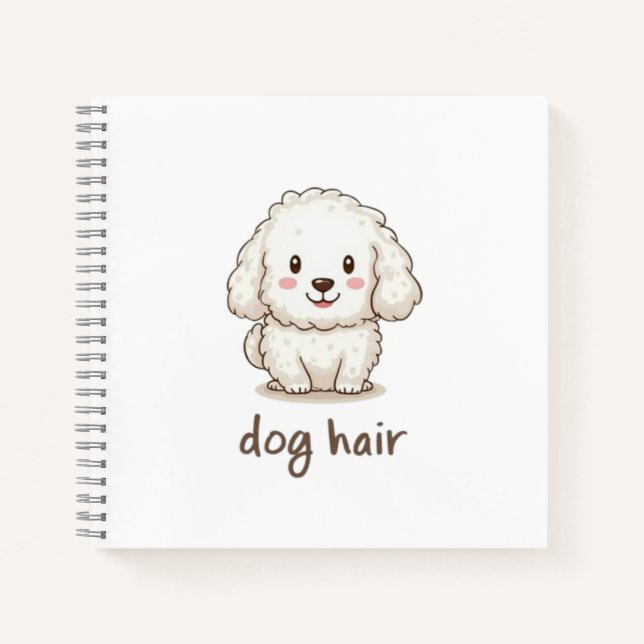 Hundehaar, Don't Care Funny Notebook für Hunde-Lie Notizbuch (Vorderseite)
