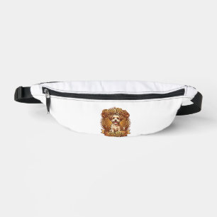 Hundehaar ist glänzendes flauschiges goldenes Band Bauchtasche