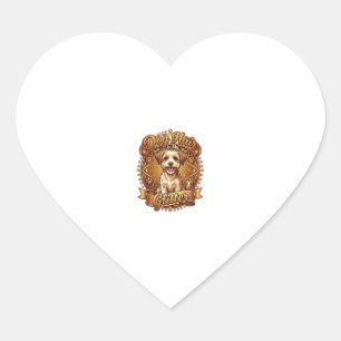 Hundehaar ist glänzendes flauschiges goldenes Band Herz-Aufkleber