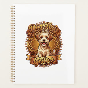 Hundehaar ist glänzendes flauschiges goldenes Band Planer