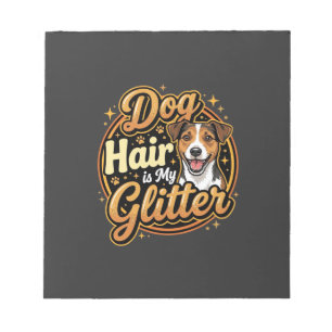 Hundehaar ist mein Glitter Hunde Liebhaber Notizblock