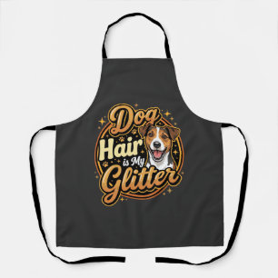 Hundehaar ist mein Glitter Hunde Liebhaber Schürze