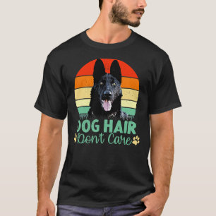 Hundehaar kümmern Schwarzen Deutschen Schäferhund T-Shirt