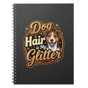 Hundehaare sind mein Glitter Hunde Liebhaber Notizblock