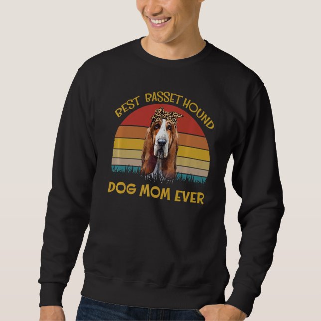 Hundehalter Beste Hündin Mama Basset Hound Sweatshirt (Vorderseite)