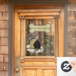 Hundehaus Fensteraufkleber