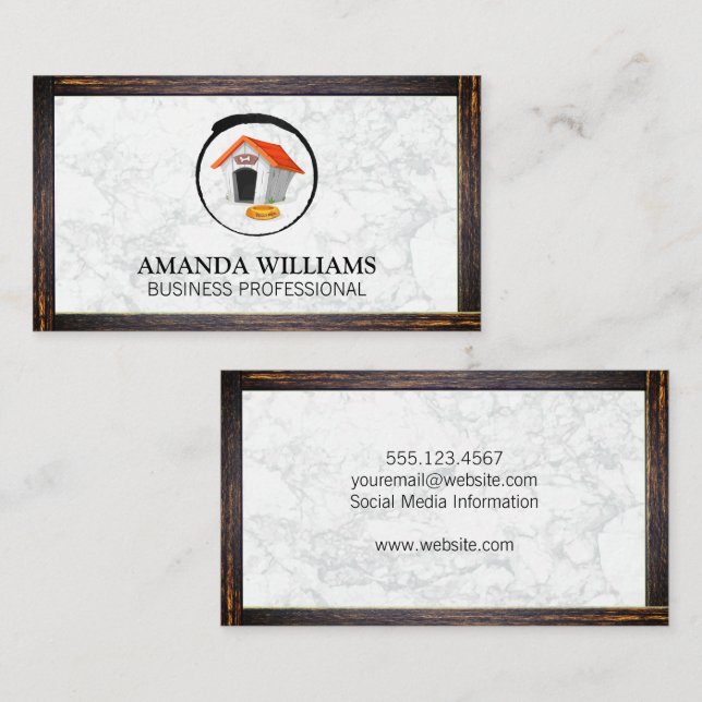 Hundehaus | Visitenkarte "Holzgrenzen" (Vorne/Hinten)