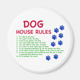 Hundehausregeln - Regeln, nach denen man lebt Magnet