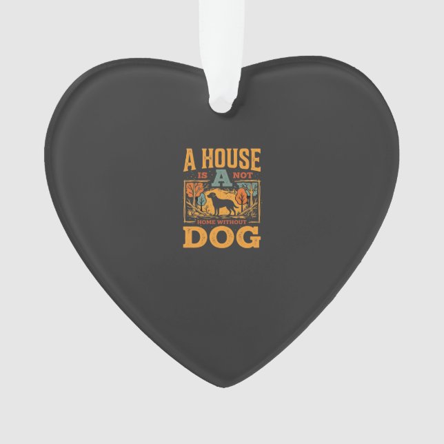 Hundeheim Vintage-Haus Ornament (Vorderseite)