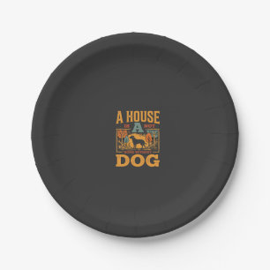 Hundeheim Vintage-Haus Pappteller