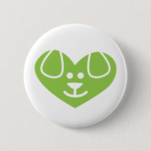Hundeherz Grüne Taste Button