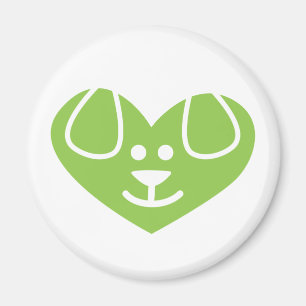 Hundeherz grüner Magnet