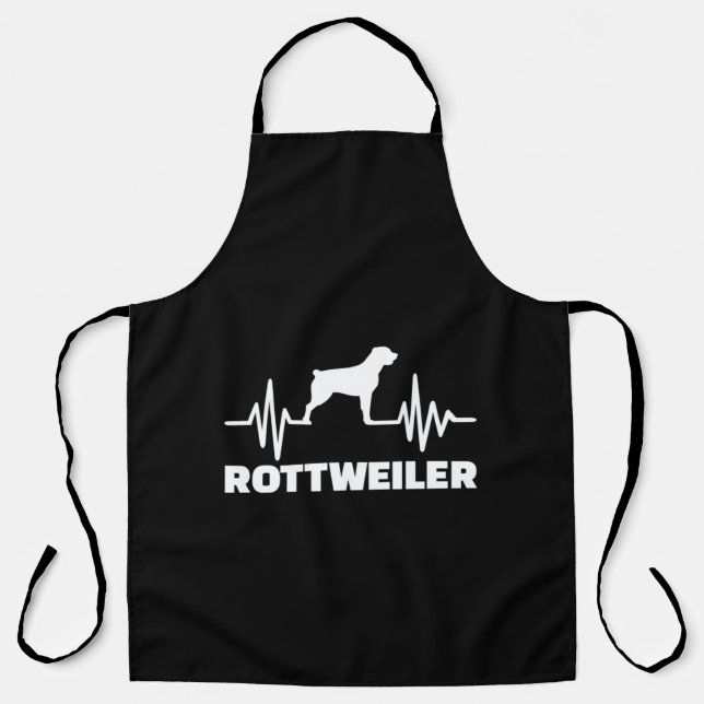 Hundeherz Rottweiler Schürze (Vorderseite)