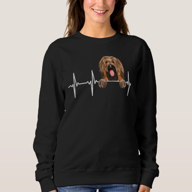 Hundeherzschlag für Briard Sweatshirt (Vorderseite)