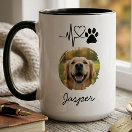 Hundeherzschlag Pfotenabdruck Haustier Erinnerungs Tasse