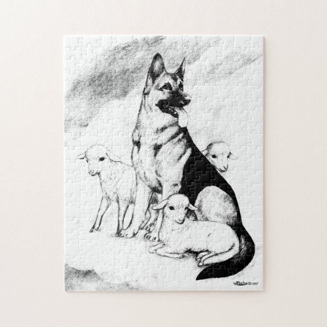 Hundehimmel, die Menge des Meisters Puzzle (Vertikal)