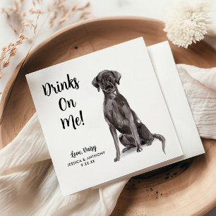 Hundehochzeits-Cocktailservietten Serviette