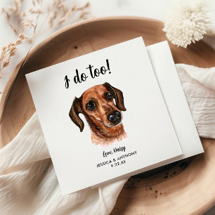 Hundehochzeits-Cocktailservietten Serviette